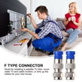 thumbnail image 5 of CIMAXIC 10pcs F Type Connector Coax Coaxial Compression Fitting Compression Connectors,1.18"X0.39"X0.39", 5 of 5