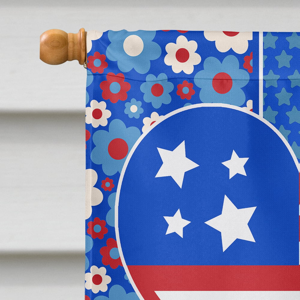 Grizzle and Tan Airedale Terrier USA American Flag Canvas House Size
