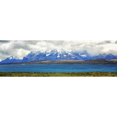 View of the Sarmiento Lake in Torres del Paine National Park Patagonia Chile Canvas Art - Panoramic Images (6 x