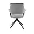 thumbnail image 5 of Hadley Dining Room Accent Chair in Gray Velvet with Black Finish, 5 of 8