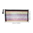 thumbnail image 2 of UPOUART 12Pcs Portable Black Receipt Bag PVC Mesh File Zipper Pouches for Office and Stationery, 2 of 6