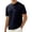 Navy, variant on TAGOLD Mens Summer Short Sleeve Round-Neck Blouses & Shirts Solid Color Breathable Pullover Top