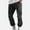 Black, variant on Floleo Men Flap Pocket Drawstring Elastic Waist Cargo Pants Straight-Fit Casual Pants Solid Trousers Relaxed Plus Size Long Pant
