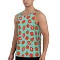 thumbnail image 3 of Rocae Hand Drawn Strawberry for Men's Workout Tank Top Men's Running Tank Top Dry Fit Athletic Workout Tank TopsX-Large, 3 of 9