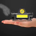 thumbnail image 1 of Linterna frontal LED COB con imán, recargable por USB e impermeable, para exteriores., 1 of 5