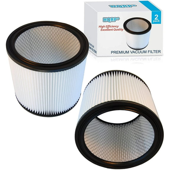 HQRP Cartridge Filter 2-Pack for Shop-Vac 4045 12B225A 12B300A 12RT300 14RT400A 16RHT650C Vacuum Cleaner