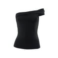 thumbnail image 5 of Coduop Women One Shoulder Top Backless Sleeveless Slim Fit Crop Tank Going Out, 5 of 9