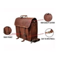 thumbnail image 3 of Jaald 16" Leather Messenger Bag Laptop Crossbody Shoulder Side Bag Satchel Gift for Men Women Office Work Briefcase, 3 of 9