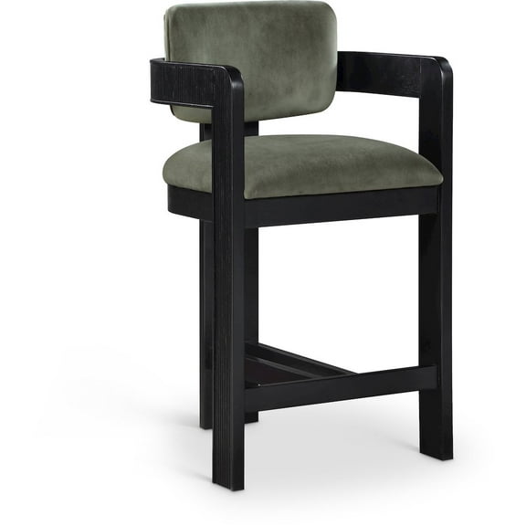 Meridian Furniture Sacha Green Velvet Stool