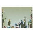 thumbnail image 1 of Modern Cutting Board, Colorful Art of an Human Being in Normal City Life Crazy Cat Lady Image Print, Decorative Tempered Glass Cutting and Serving Board, Small Size, Multicolor, by Ambesonne, 1 of 1