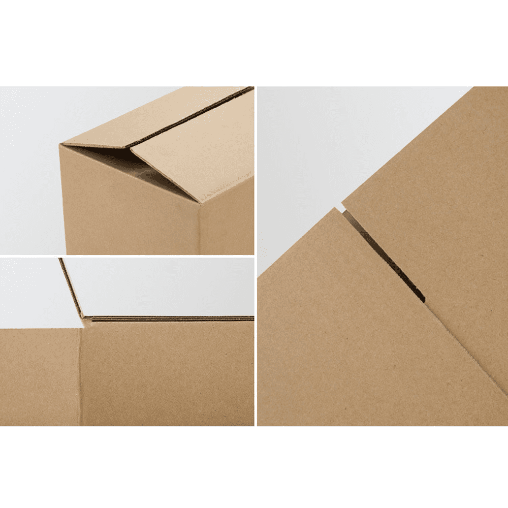 Tcbosik 100 Pack Corrugated Cardboard Storage Boxes, 6x4x4 inch Strong Paper Boxes for Shipping, Packaging, Moving for Home or Business, Yellow