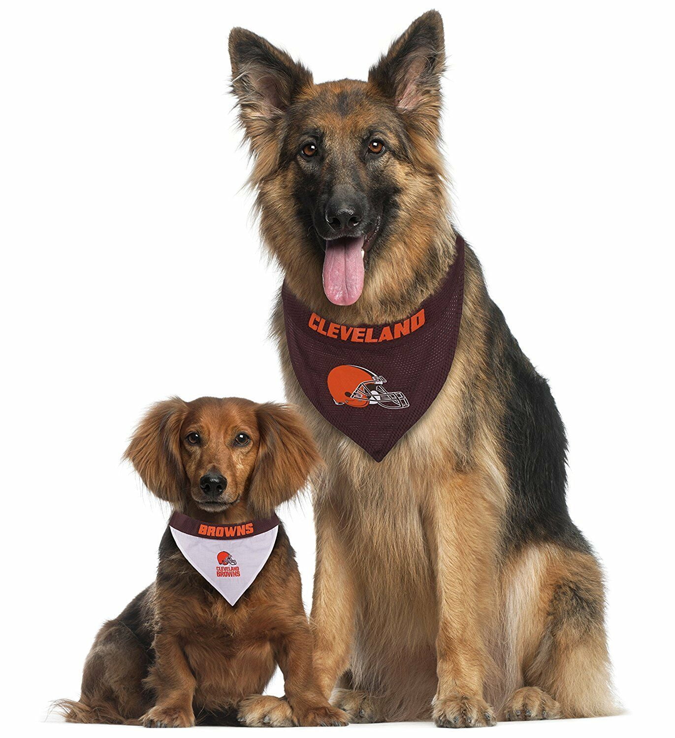 Pets First Nfl Cleveland Browns Reversible Bandana -Home & Away Mesh & Premium Embroidery For Dogs & Cats