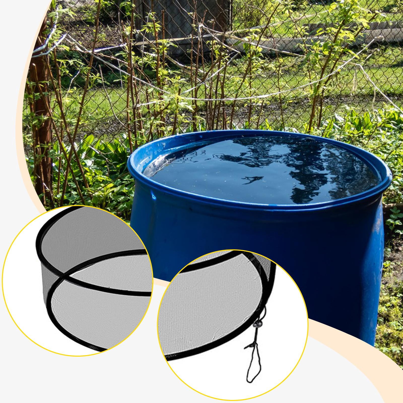 simhoa Rain Barrel Mesh Cover Water Collection Buckets Cover Accessory Practical Easy to Install Premium Rain Barrel Netting Screen 95cmx95cmx25cm