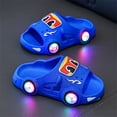 thumbnail image 2 of CYRBOKO Kids LED Light Up Slippers, Loungewear Non-Slip Open Toes Gift Boys Girls Funny Slippers Blue Size 10 (Little Kids), 2 of 6