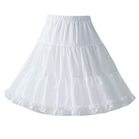 

OOKWE Women s Crinoline Petticoat Tutu Skirt Soft Fluffy Ball Gown Half Slips 17.7 Inch Underskirt for Wedding Bridal Dress