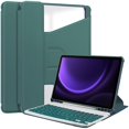 thumbnail image 1 of Compatible Samsung Galaxy Tab S9 FE Case Leather+Acrylic Rotary Stand Cover with Bluetooth Keyboard, 1 of 5