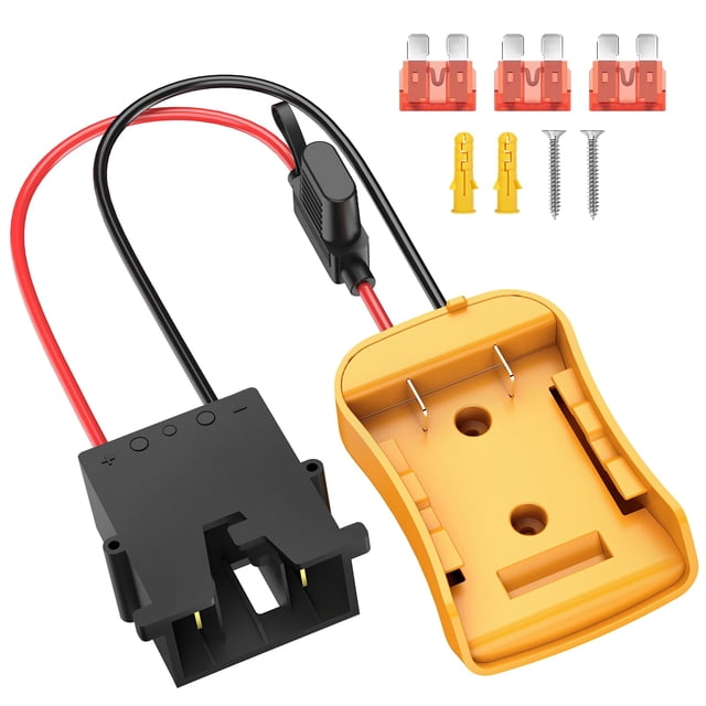 Adaptador Power Wheel Azocek compatible con batería Dewalt de 20 V