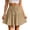A-Khaki292, variant on SONXAHE Womens Tiered Short Skirt Drawstring Waist A‑Line Skirt Casual Daily Wear Bottoms