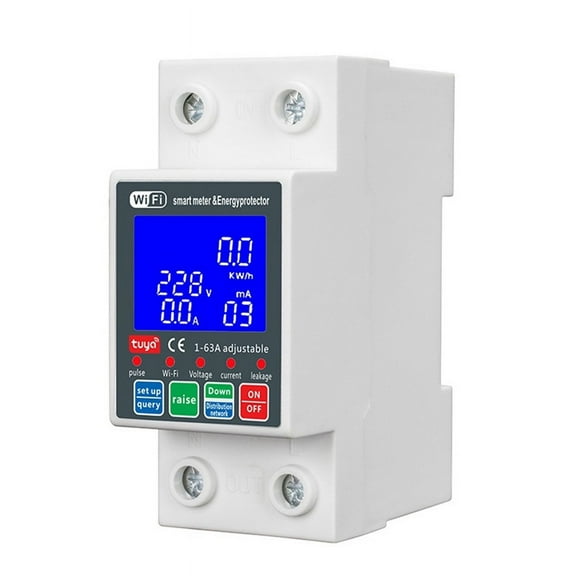 NEW WTDZW-63A Smart PV Circuit Breaker Tuya 220v Voltage Current Leakage Protection Mcb Automatic Switch 63A Wifi