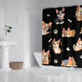 thumbnail image 2 of Cartoon Corgi Dog and Footprints Shower Curtain 72"x84" ,Bathroom Decorative Shower Curtains Set with 12 Hooks,Modern Waterproof Washable Shower Curtain, 2 of 6