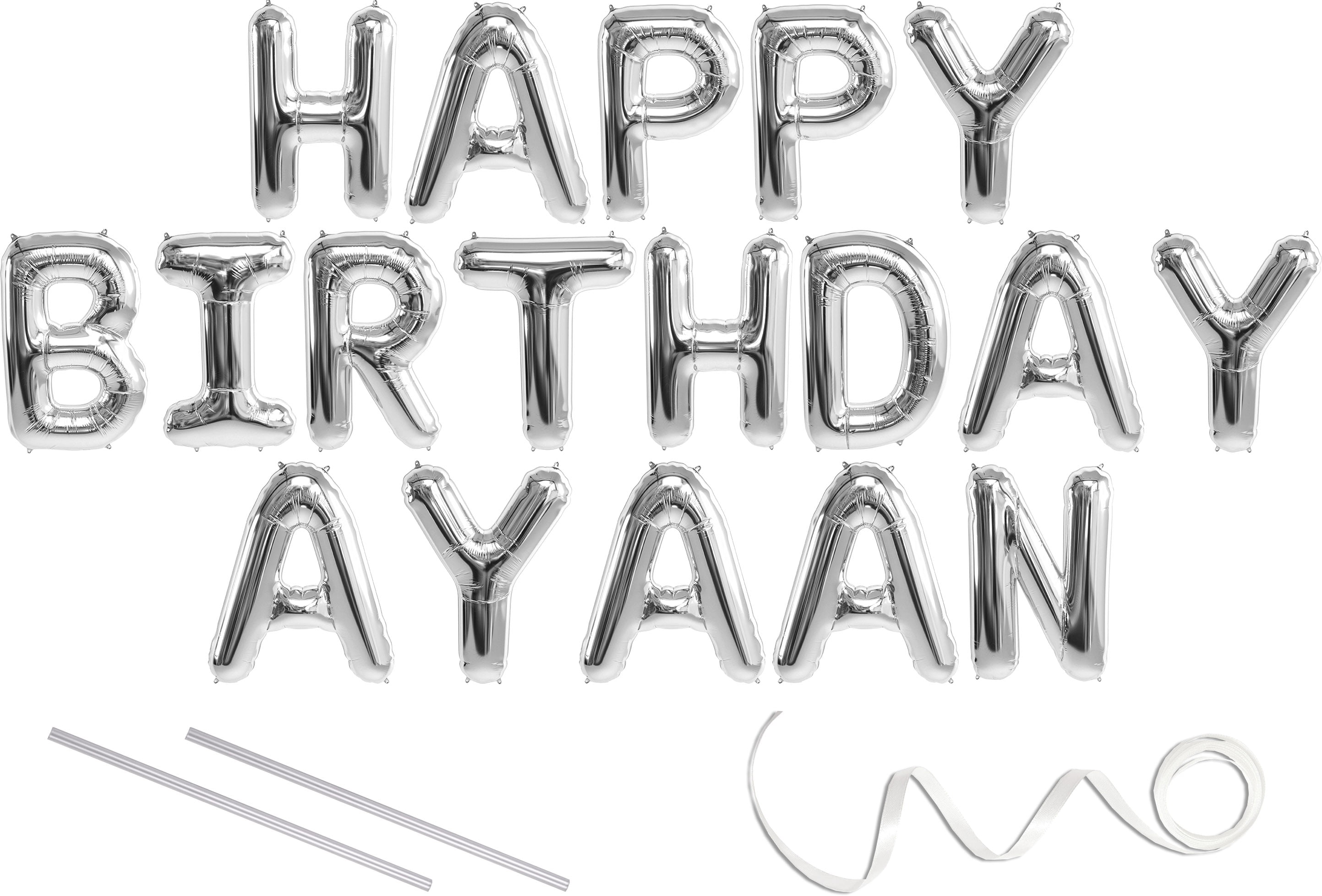 Ayaan Happy Birthday Mylar Balloon Banner Silver 16 Inch Letters Includes 2 Straws For Inflating String For Hanging Air Fill Only Does Not Float W Helium Great Birthday Decoration Walmart Com Walmart Com Starting from a simple good you can also find inspirational wishes for any of special occasions such as birthdays, love, weddings, anniversaries, special days of the year and. ayaan happy birthday mylar balloon banner silver 16 inch letters includes 2 straws for inflating string for hanging air fill only does not