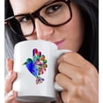 thumbnail image 2 of 3drose, Image of Shiny Metallic Colorful Humming Bird, 11oz Mug, 2 of 6