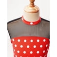thumbnail image 5 of YEAHDOR Little Girls Ballet Tutu Dress Polka Dots Shiny Sequins Jazz Latin Dance Dress,Sizes 4-14 Red 8, 5 of 7
