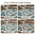 thumbnail image 7 of ODIKA 6'x9' Green Blue Tropical Botanical Leaves Washable Area Rug Modern Scandinavian Style Foliage Motifs Non-Slip, Chair-Friendly, for Dining Room, Under Table, Office Décor, 7 of 7