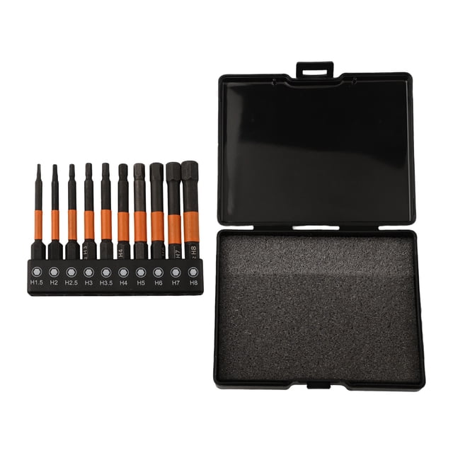 Screwdriver Accessory Kit Ten High Performance Magnetized Driver Bits Each Sized At Sixty Five Millimeters Long