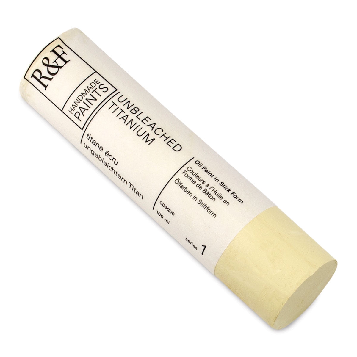 R&F Handmade Paints Pigment Stick, 100ml, Unbleached Titanium