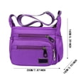thumbnail image 2 of Women Multi Pockets Crossbody Bag Waterproof Nylon Single Shoulder Bag Travel Purses Handbags,Purple, 2 of 6