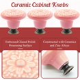 thumbnail image 3 of 4pcs Pink Ceramic Knobs, Vintage & Retro Dresser & Cabinet Knobs & Pulls for Closet, Cupboard & Furniture Doors, 3 of 13