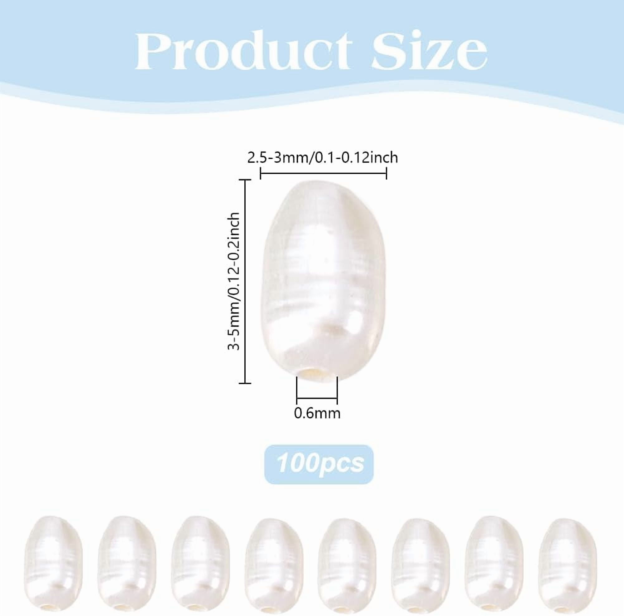 68Pcs Natural Cultured Freshwater Pearl Bead Strand Loose Bead Bulk Irregular Pearl Beads Seashell Color for DIY Bracelets Earring Necklace Jewelry Making CraftHole:0.8mm Brown