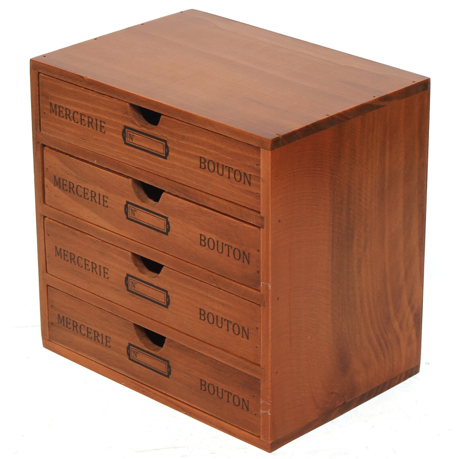 Desk Organizer with Drawers,Wooden Storage Box Drawer Organizer, 4 Drawer