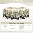thumbnail image 2 of Eucalyptus Leaf Round Tablecloth Spring Botanical Green Leaf Reusable Circle Table Cover 60 Inch Buffalo Plaid Farmhouse Tabletop for Seasonal Party Picnic Dinner Decor, 2 of 6