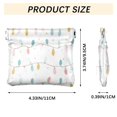 thumbnail image 3 of PU Leather Coin Purse Wallet Compact Water-Resistant Card Cases Money Organizers Minimalist Christmas Lights Pattern, 3 of 7