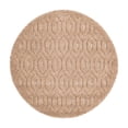 thumbnail image 3 of Unique Loom Outdoor Trellis Textured Collection Area Rug - Spatial (3' Round Beige), 3 of 7