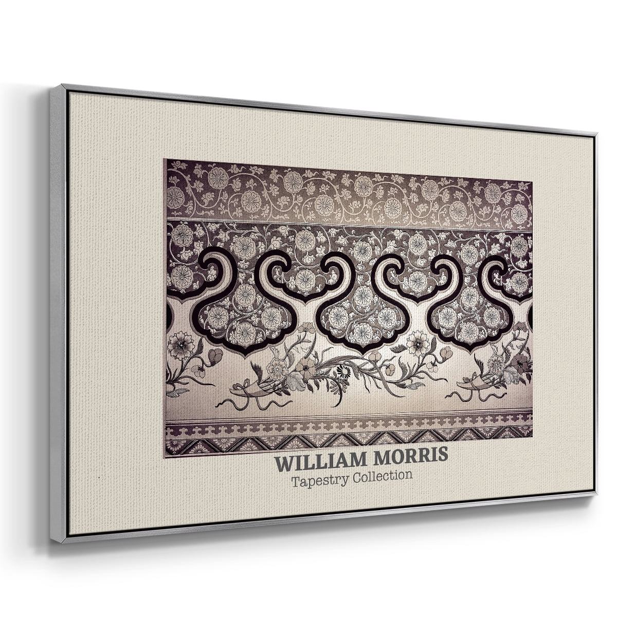 Vintage Abstract Print-XXXIII Framed in Silver Wood Gallery Wrapped Canvas 17 in. x 25 in.