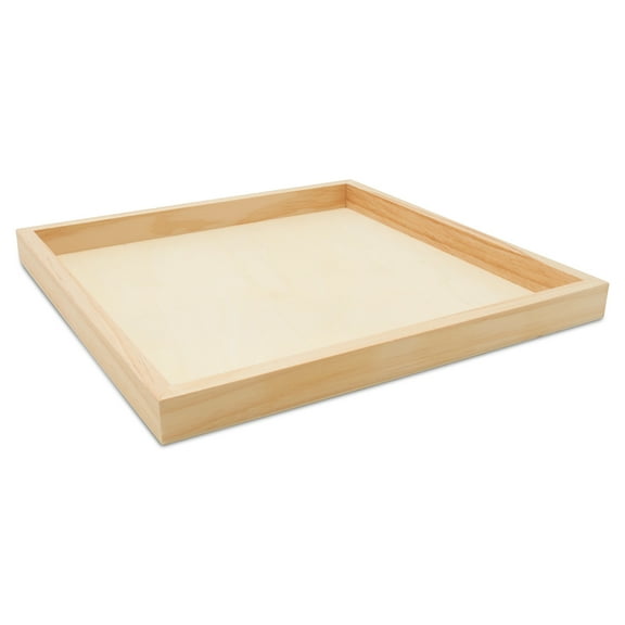 Wood Canvas Panel Cradled 12 x 12 inch, Pack of 6 Blank Framed Wood Signs for Painting, Shadow Box, & Tray Crafts, by Woodpeckers