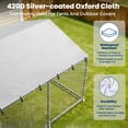 thumbnail image 4 of Ironovahome 10'x10' Large Outdoor Dog Kennel, Heavy Duty Dog Kennel with Water & UV-Resistant Proof, Galvanized Steel Metal Dog Enclosure with Dual Safety Lock, 4 of 10
