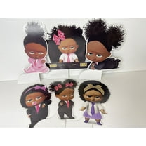 VAK Baby Girl Boss Pink Shower Party Centerpieces Set of 6 Pieces