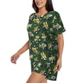 thumbnail image 2 of Lsque Cartoon Car Women's Short-Sleeved Pajama Set - 2 Piece Soft and Lightweight Sleepwear Set-Large, 2 of 9