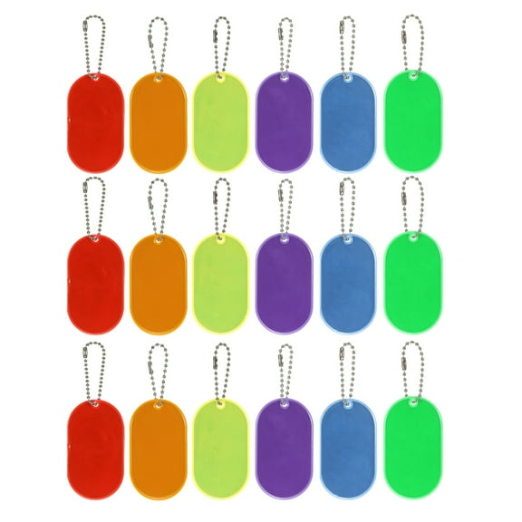 Uxcell Safety Reflector, 18 Pack Tag Pendant Reflective Gear for Backpack, Multicolor