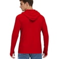 thumbnail image 5 of Fishing Shirts for Men,Long Sleeve UV Sun Hoodie,Solid Hiking Running Swim Athletic Workout Shirt, 5 of 5