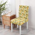 thumbnail image 3 of Set of 4 Lemon Print Dining Chair Covers Lovely Yellow Fruit Theme Washable Stretch Slipcovers Removable Polyester Protector for Modern Kitchen or Party, 3 of 4