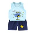 thumbnail image 2 of 2Pcs Baby Girls Outfit Clearance Toddler Kids Baby Boys Girls Fashion Cute Sleeveless Vest ShortsPrint Casual Suit, 2 of 4