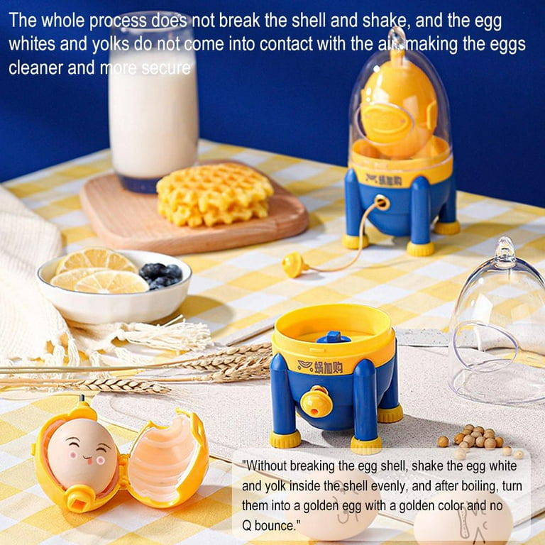 Egg Yolk Mixer,Quick Golden Manual Egg Mixer Portable Egg Maker,Eggs Shaker  Egg Spinner for Kitchen Mixing Egg Whites and Yolks