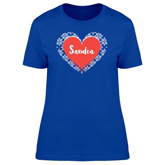 Sandra On Red Heart T-Shirt Women -Image by Shutterstock, Female Small