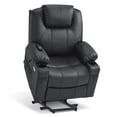 thumbnail image 3 of MCombo Electric Power Lift Recliner Chair with Vibration and Heat for Elderly, Faux Leather, Black, 3 of 10