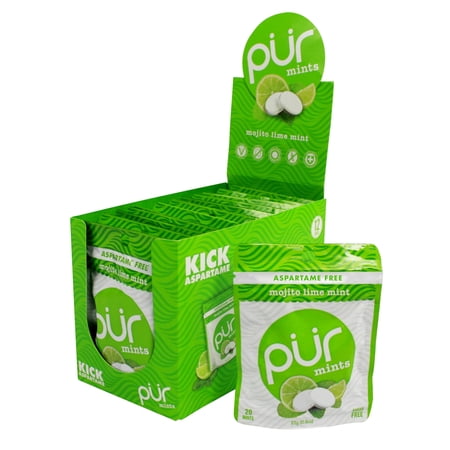 PUR Mints, Aspartame Free Mojito Lime Breath Mints, 20pcs, 12ct